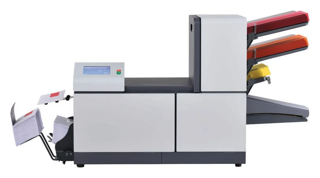 FP FPi 2300 folder inserter with two feed stations and side exit