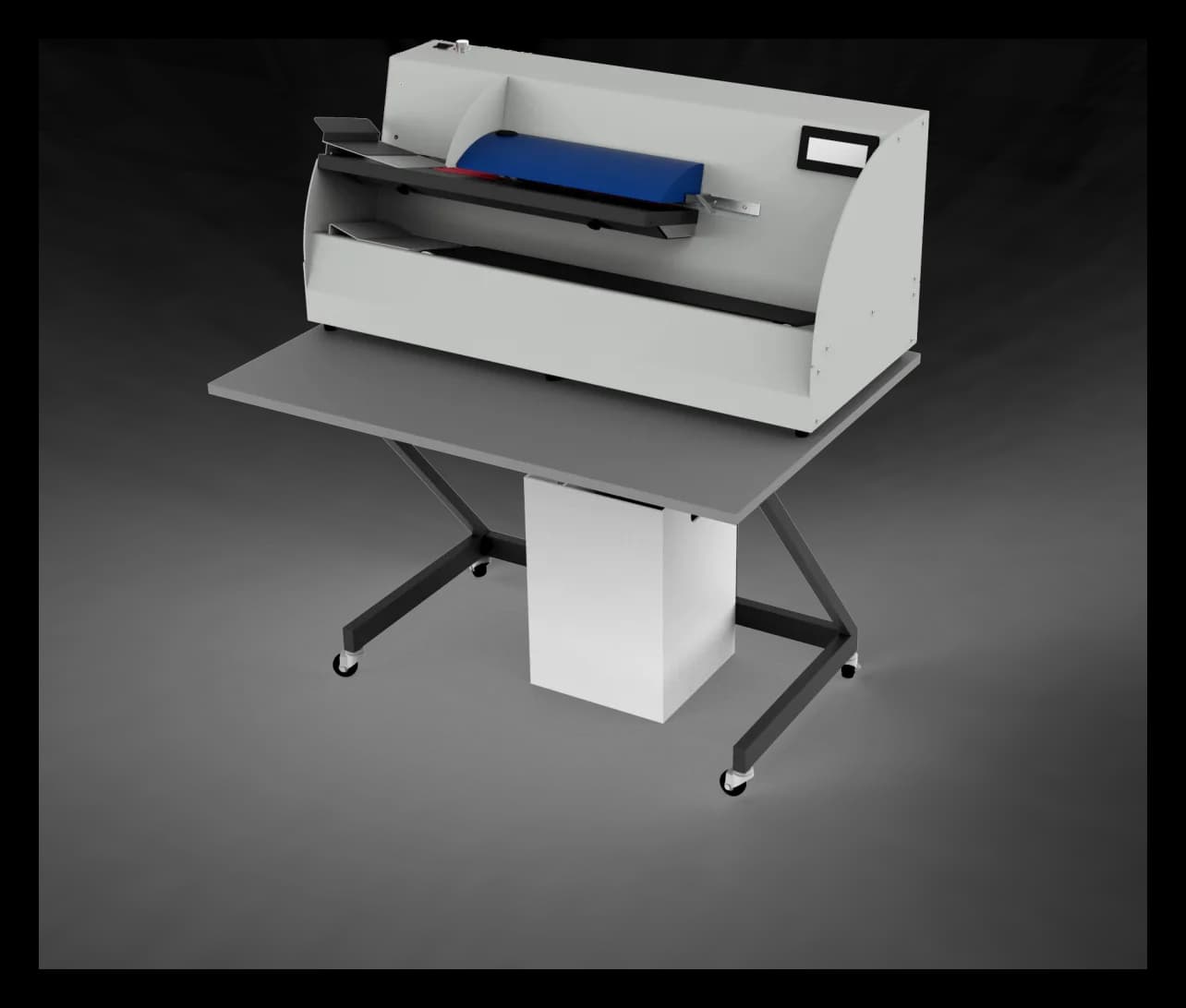 Postmark 3078 automatic letter opener with reverse-flow conveyor