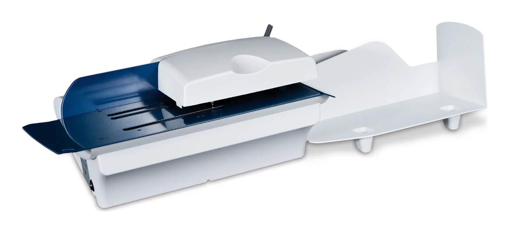 FP LO 440 automatic letter opener with its blue feed deck and output tray